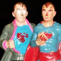 Chemtoy Superman and Clark Kent figures (1974)